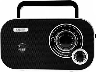 Radio portativ, Adler, CR 1140, FM/AM 2W, prizë 230V dhe 4x AA, e zezë/argjendtë