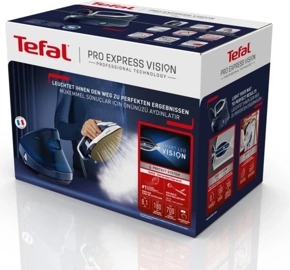 Hekur për hekurosje me mbajtëse Tefal Pro Express Vision GV9812E0, 3000W, 1.1L,