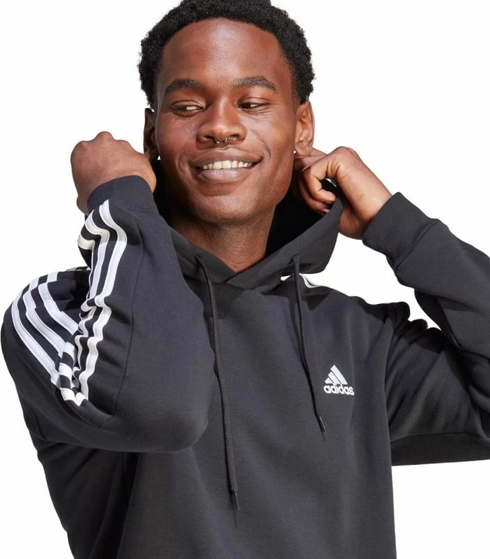 Duks me kapuç adidas për meshkuj, i zi