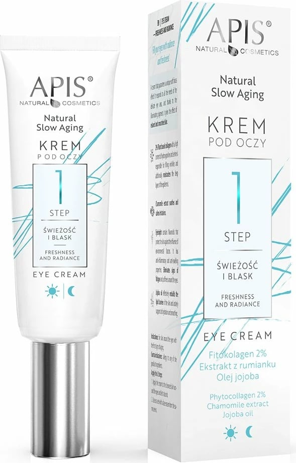 Krem për sy APIS Natural Slow Aging Step 1 Freshness and Glow për femra 15ml
