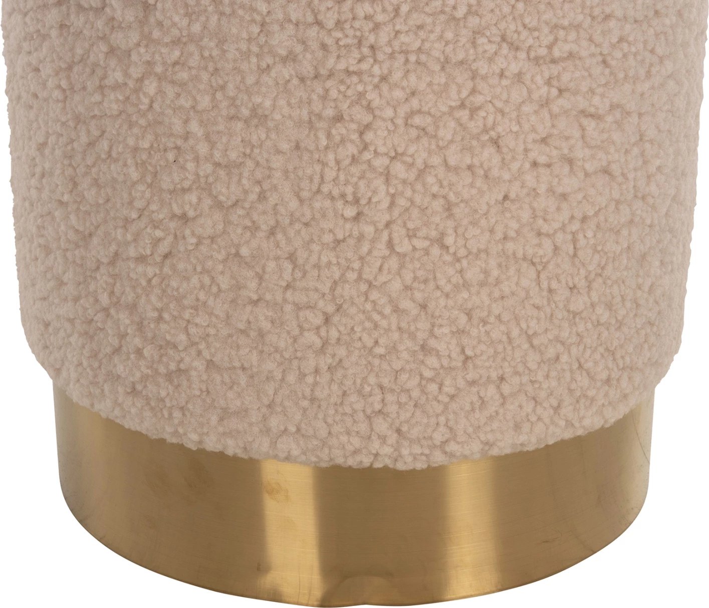 Karrige për bar LEVY FH8408.20, pëlhurë boucle, ngjyrë krem-ari, Φ35x42H cm