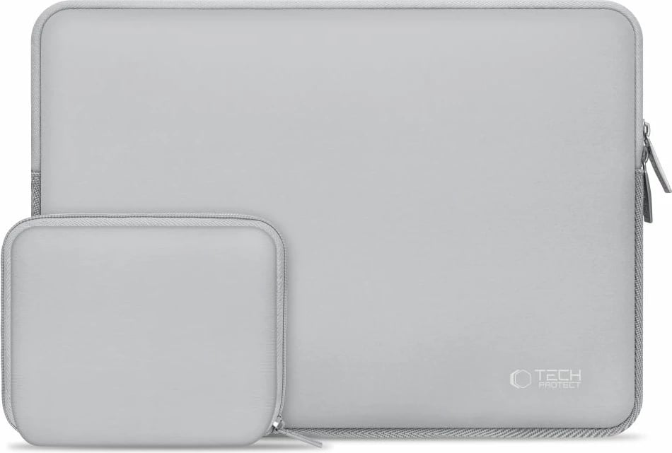 Kasë laptopi Tech-Protect NeoSlim 13-14 inç me çantë aksesorësh, Gri set