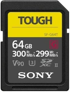 Kartelë memorie SONY Tough SF-G64T 64GB UHS-II V90 e zezë
