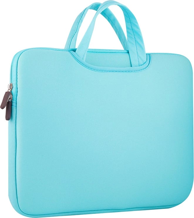 Çantë laptopi, Hurtel, neopren kundër spërkatjes 15.6'', me dorezë, blu e çelët