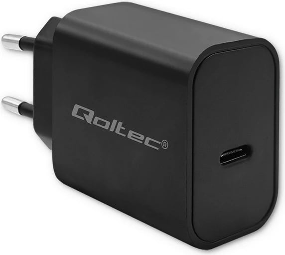 Karikues muri Qoltec 52376, USB-C, 20W, i zi