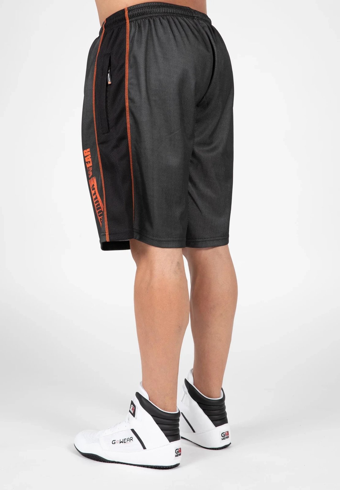 Wallace Mesh Shorts - Gray/Orange