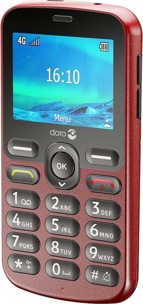Celular Doro 1880, Single SIM, 2.4", i kuq