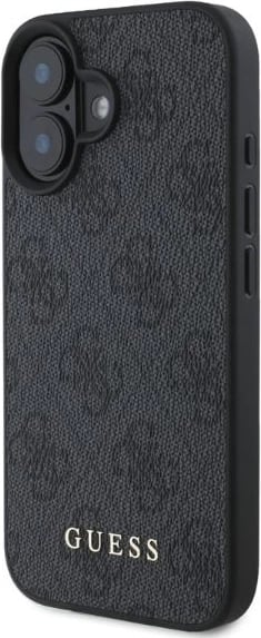 Mbështjellës Guess 4G Classic për iPhone 16, i zi Mbështjellës Guess 4G Classic për iPhone 16, i zi