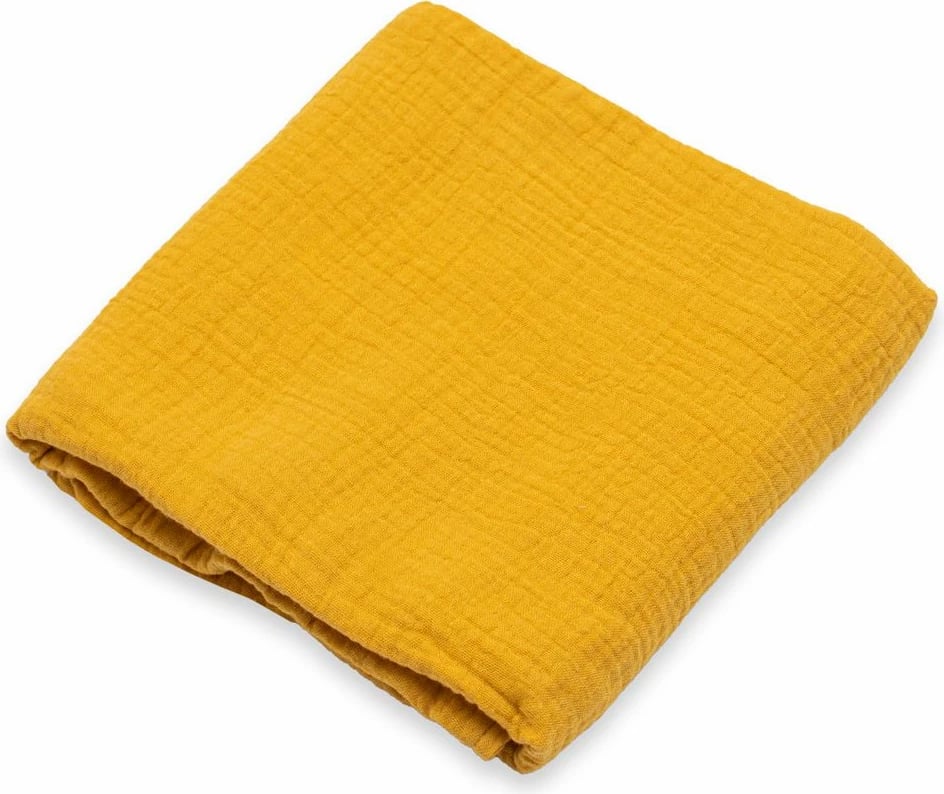 Batanije muslini, New Baby, Muslin Blanket, 60x60cm, 100% pambuk organik, mustard