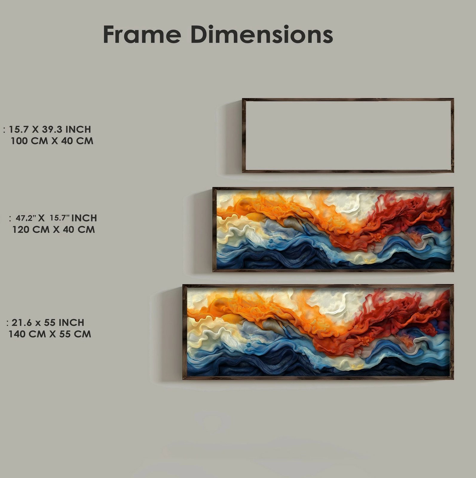 Pikturë dekorative me kornizë MDF, Wallity, EMR052, shumëngjyrëshe