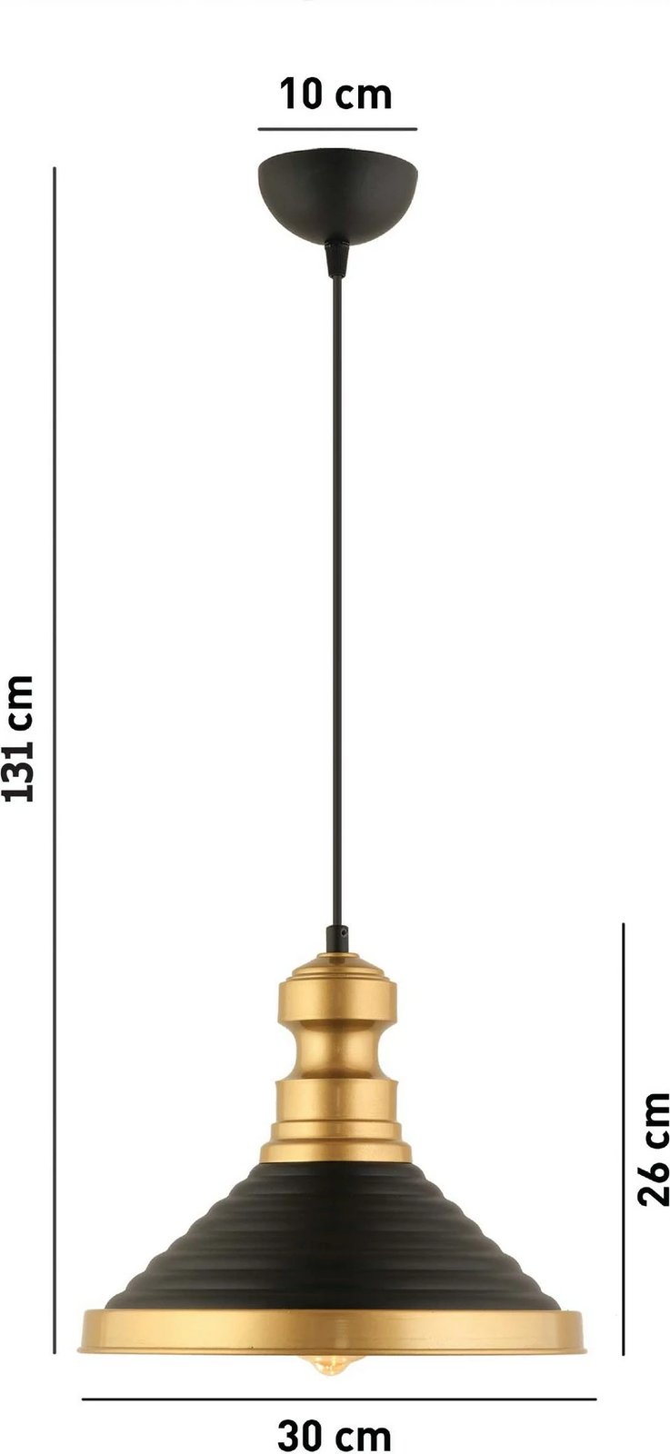 Llambë tavani Opviq, RT-15, e zezë, lartësi e rregullueshme