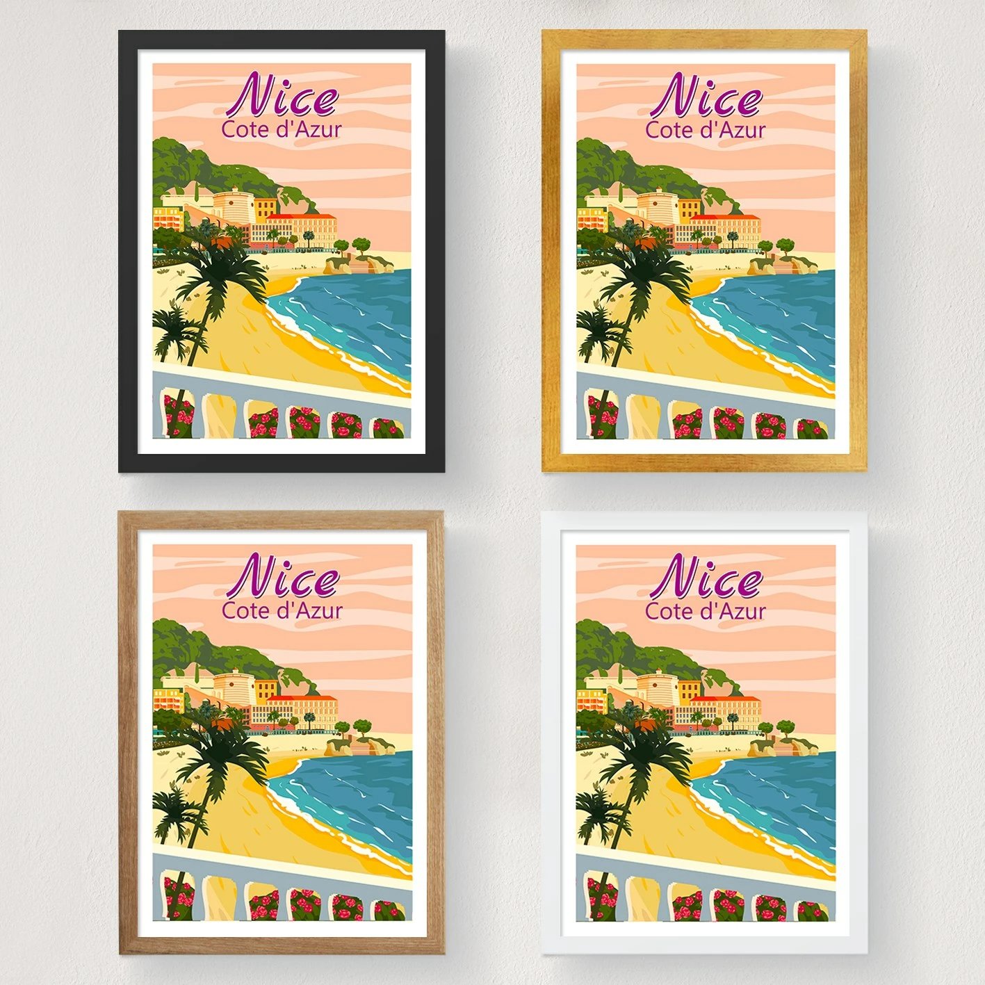 Poster A4, Nice Cote d'Azur - 1997