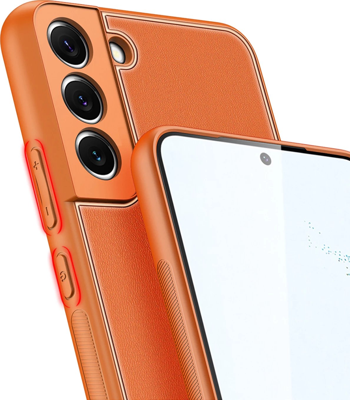 Mbështjellës Dux Ducis Yolo për Samsung Galaxy S22+, lëkurë ekologjike, portokalli Mbështjellës Dux Ducis Yolo për Samsung Galaxy S22+, lëkurë ekologjike, portokalli