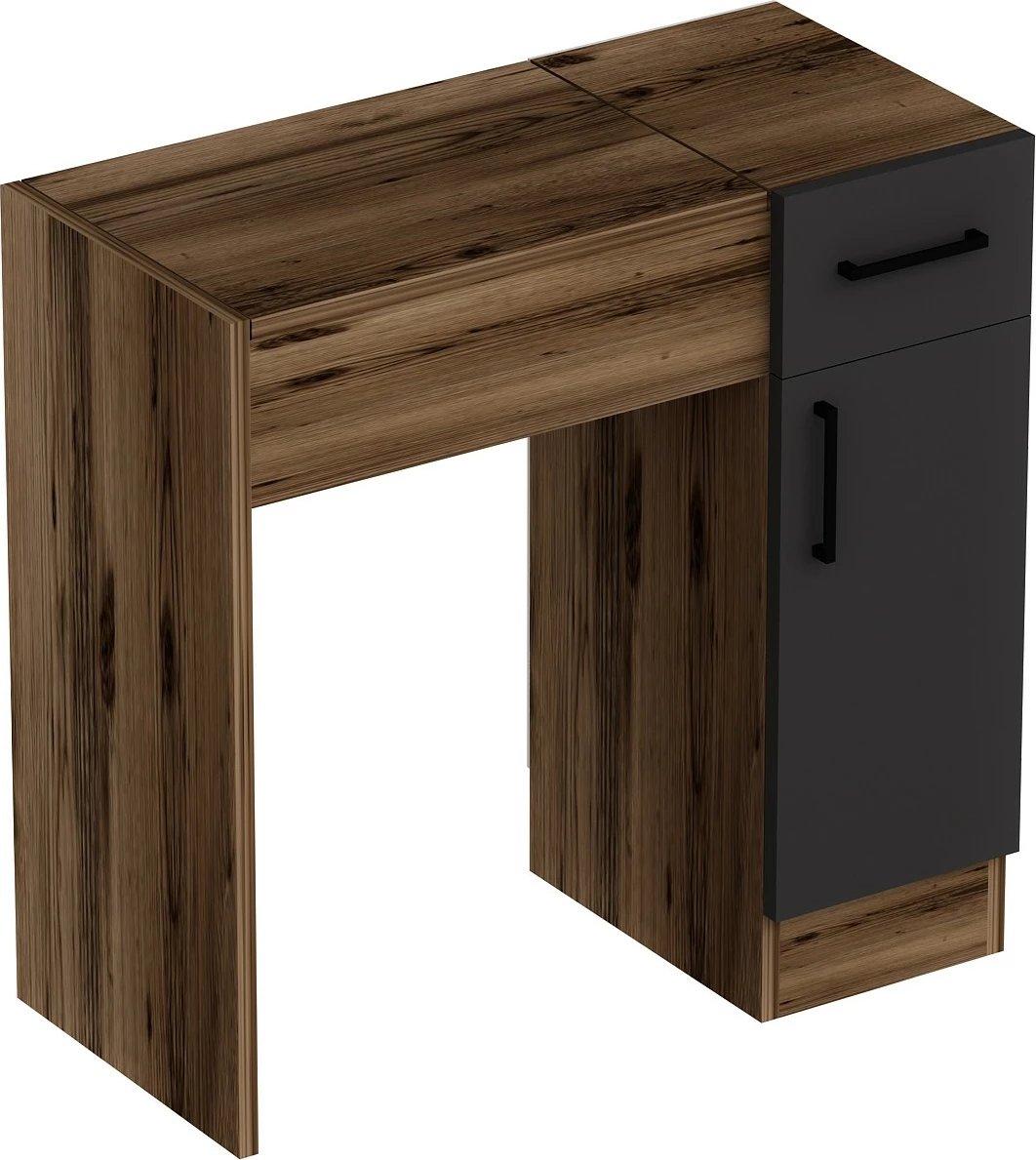 Tavolinë grimi Skye Decor, ngjyrë arrë e çelët, antracit