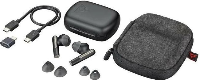 Kufje in-ear HP Poly Voyager Free 60 UC me USB-C BT700 dhe etui karikimi, e zezë