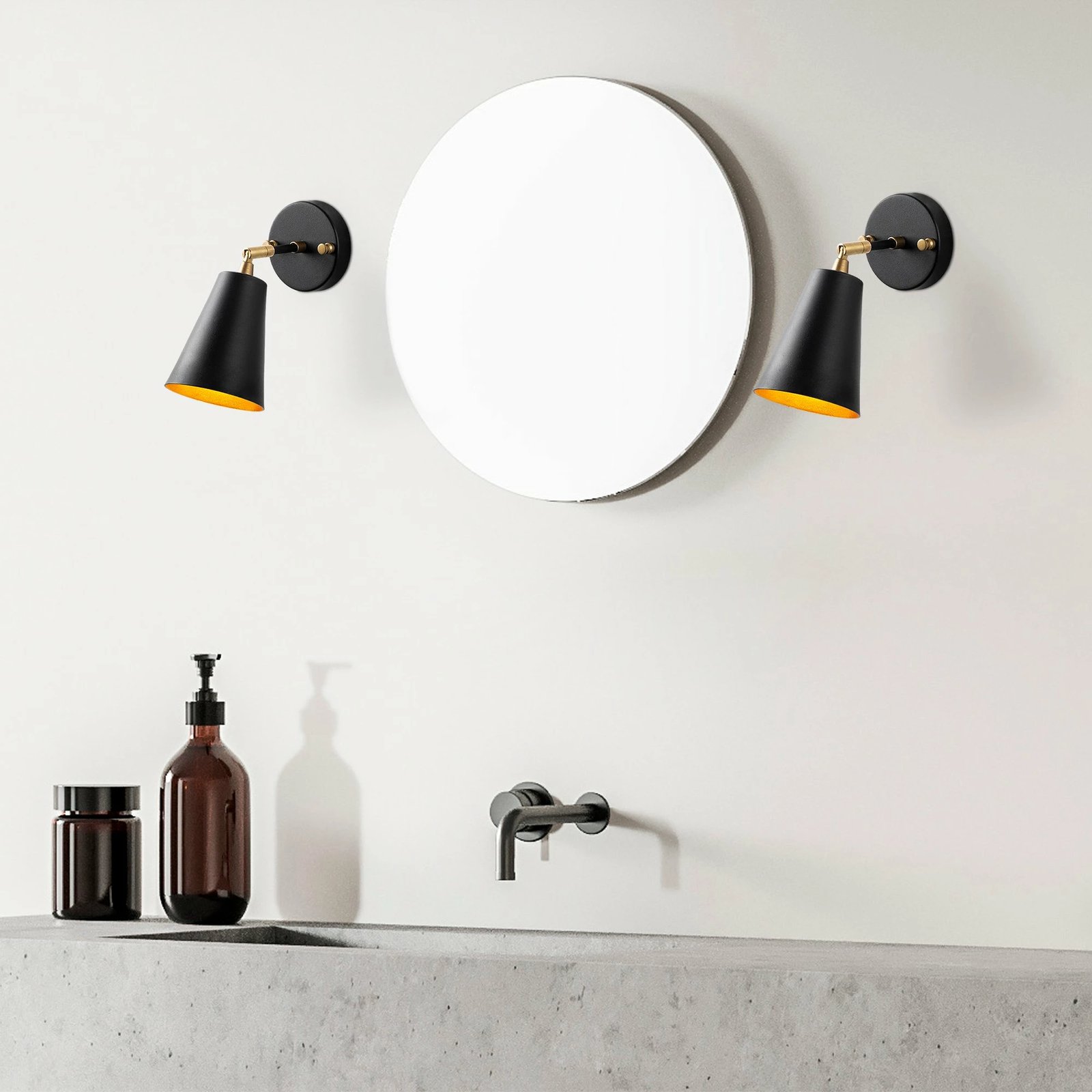 Llambë muri Opviq, Evander - 13191, e zezë dhe ari Llambë muri Opviq, Evander - 13191, e zezë dhe ari