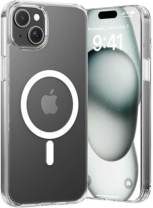 Mbështjellës Vention KUCT0-20 për iPhone 15 Plus, transparent, me MagSafe