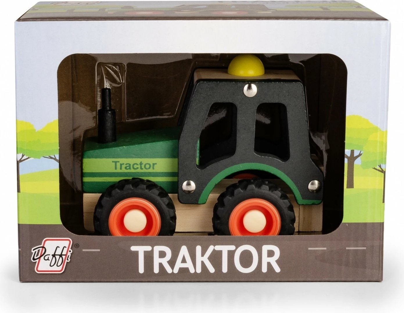 Traktor lodër prej druri Daffi D-133, shumëngjyrësh