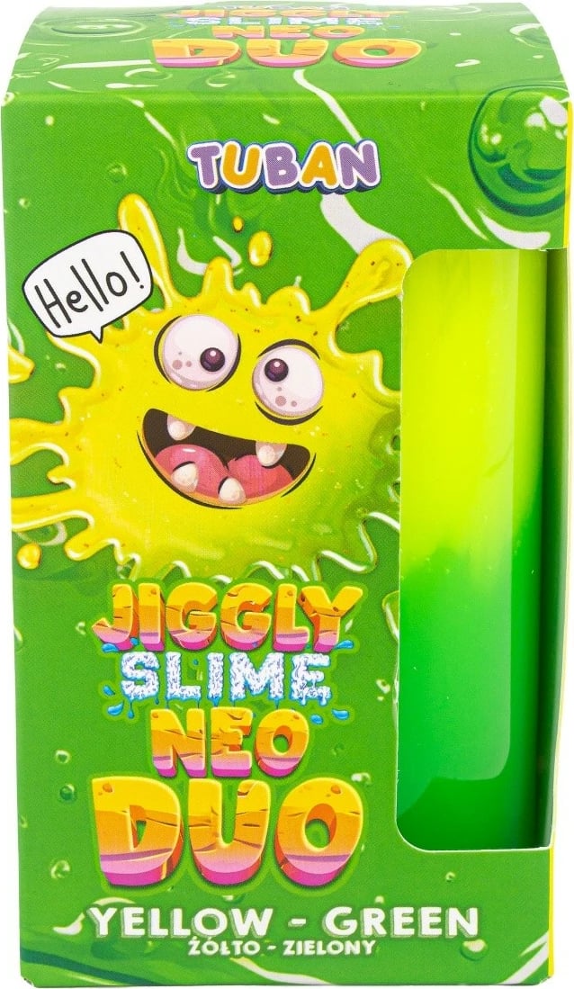 Slime TUBAN Jiggly Neo Duo, 430g, verdhë-gjelbër