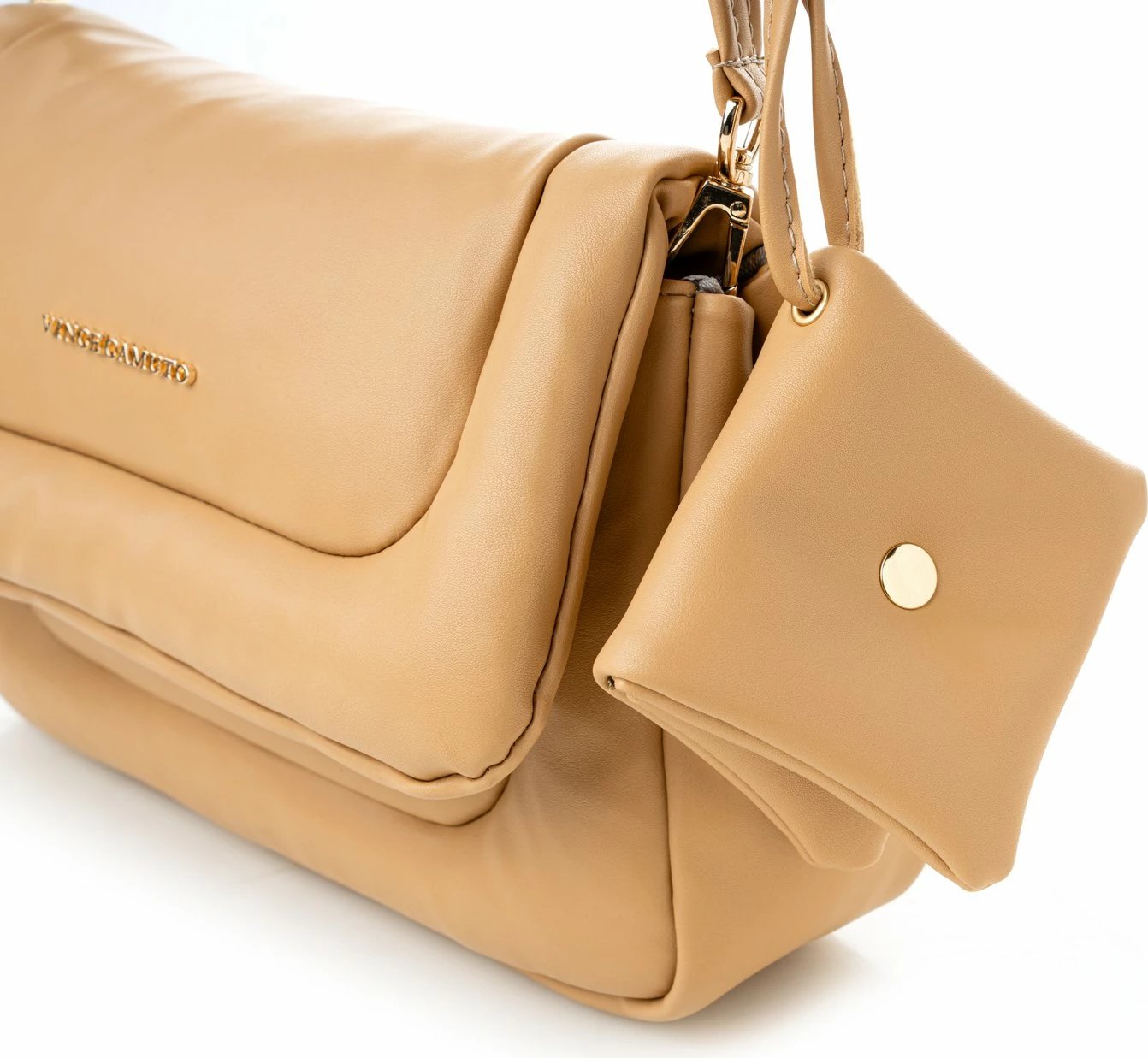 Çantë shpatulle, ngjyrë camel, Genoa