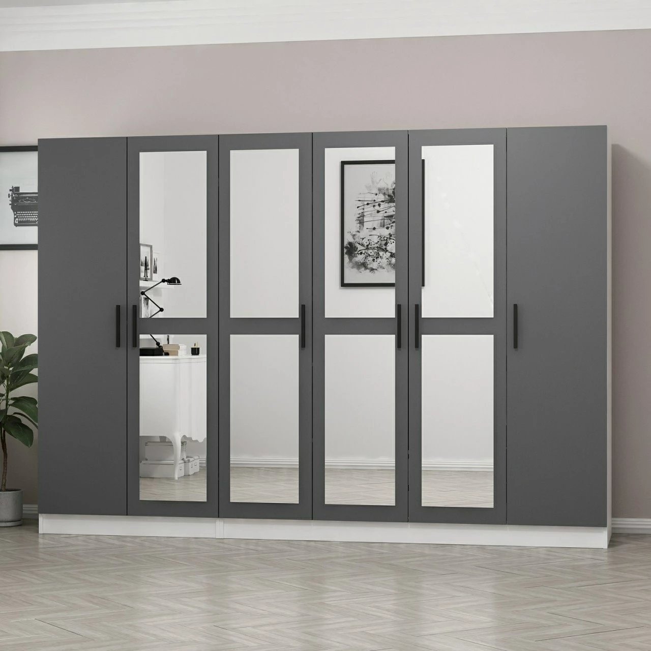 Dollap Skye Decor, ngjyrë antracit, 4961