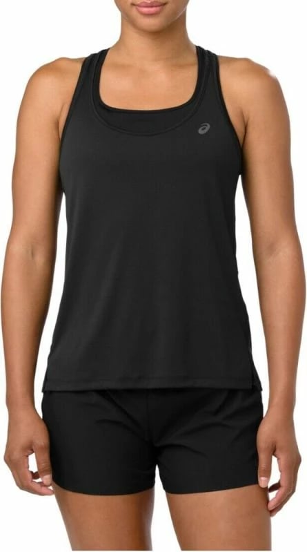 Maiçe sportive pa mëngë Asics për femra, e zezë