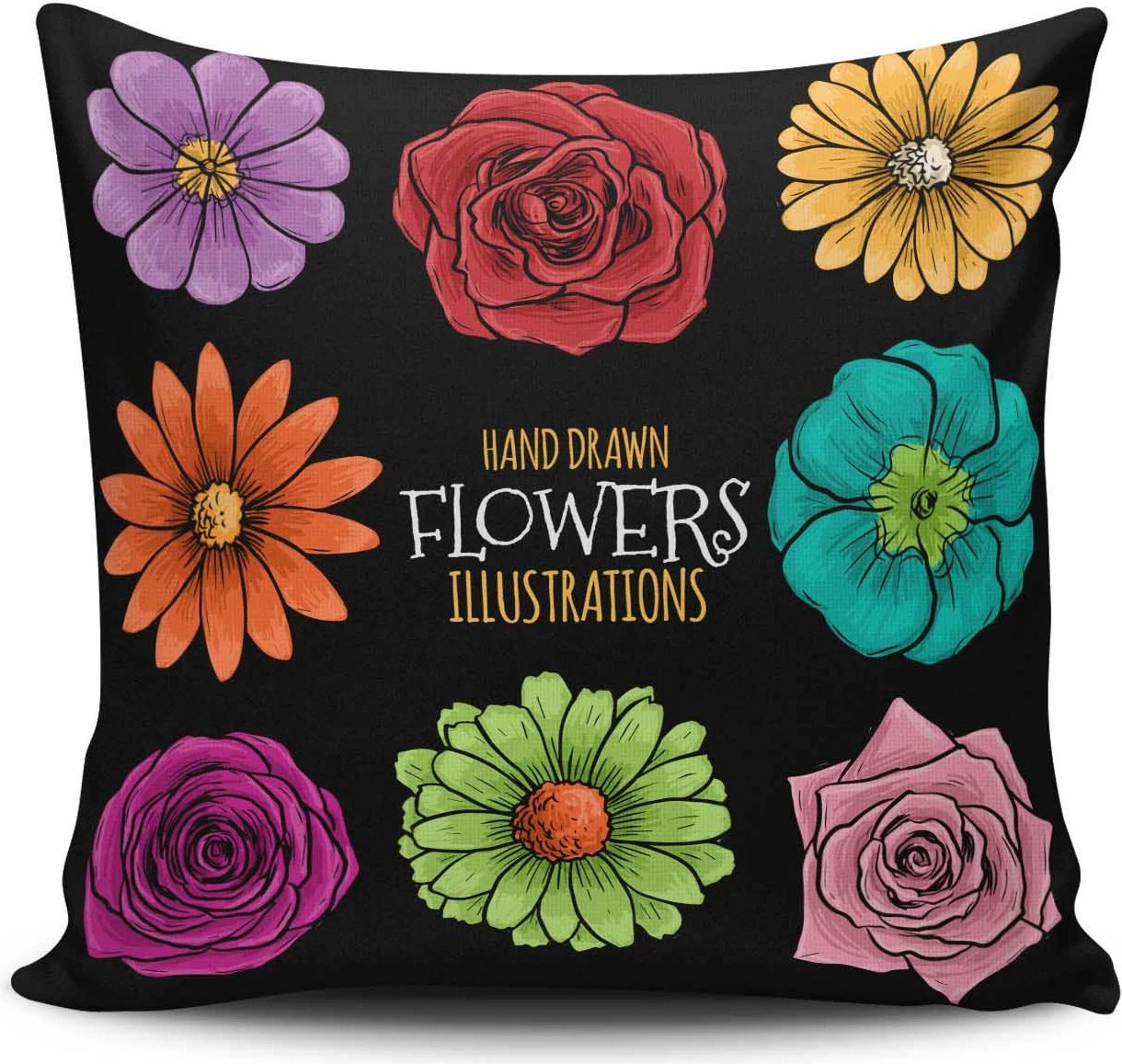 Jastëkë përmbulesë, shumëngjyrëshe, Evila Originals, NKLF-318, 43x43cm