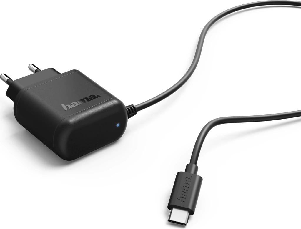 Hama Karikues per Smartphone, USB Type-C, 3 A, zezë, 1m, 173617
