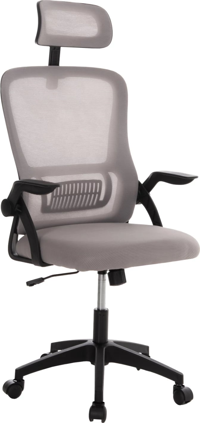 Karrige zyre BLAZER, material rrjetë gri, kornizë najloni e zezë, FH1205.05, 60.5x47x85.5cm