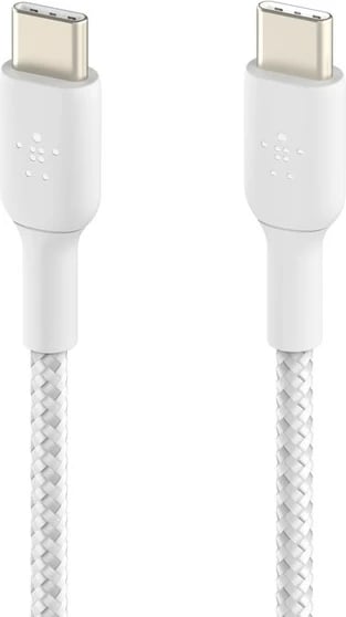 Kabllo Belkin BoostCharge, USB C në USB C, 0.15 m, e bardhë