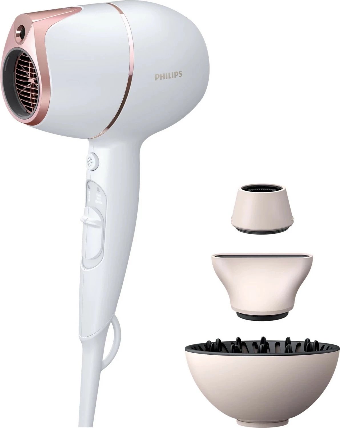 Tharëse flokësh Philips Prestige SenseIQ BHD628/00 e bardhë