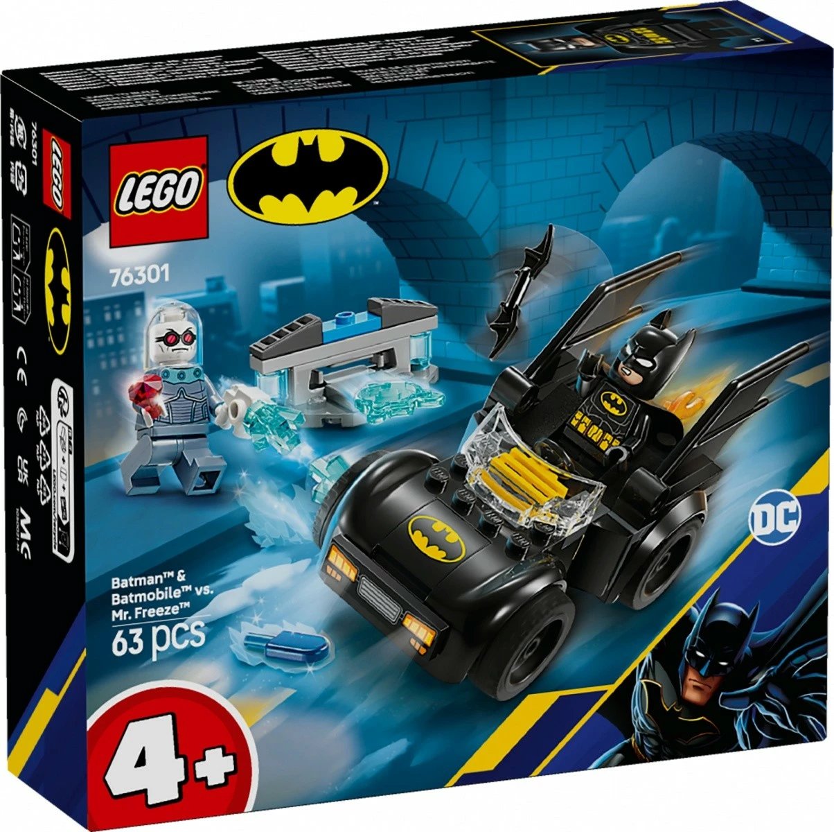 Set lodrash LEGO Batman 76301, Batmobile dhe Mr. Freeze, 63 pjesë