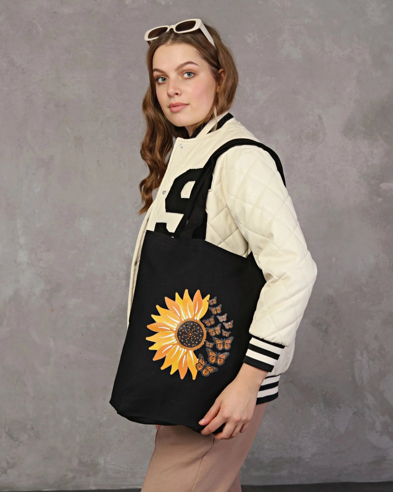 Çantë tote Zoozie Bags, 1554, e zezë, pambuk, 35x40x8cm