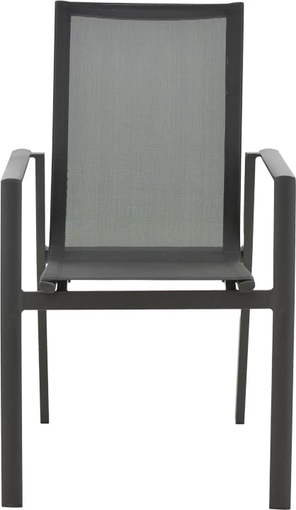 Karrige për kopsht Dashiell metalike e zezë textilene e zezë 71x58x94cm