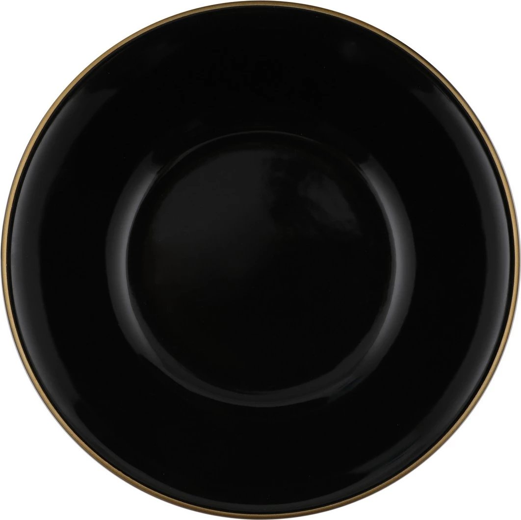 Set enësh darke qeramike, 24 copë, Hermia, TY040424F650A841600MAET600, ngjyrë e zezë dhe ari