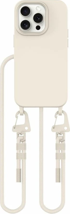 Mbështjellës Tech-Protect Magnecklace për iPhone 14 Pro, MagSafe, Bezhe me litar