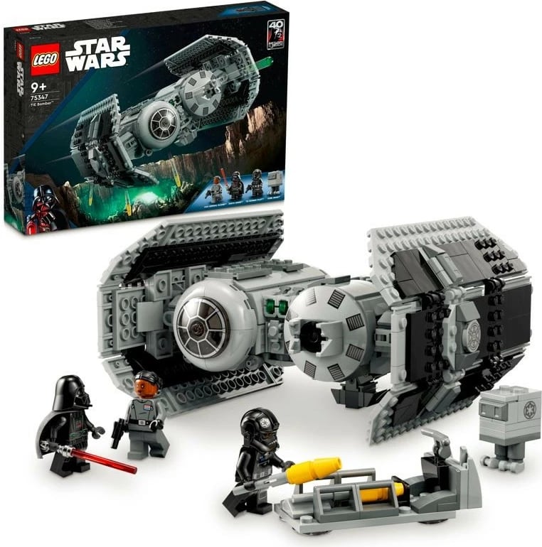 Set LEGO Star Wars TIE Bomber 75347, 625 pjesë, me minifigura, Gri