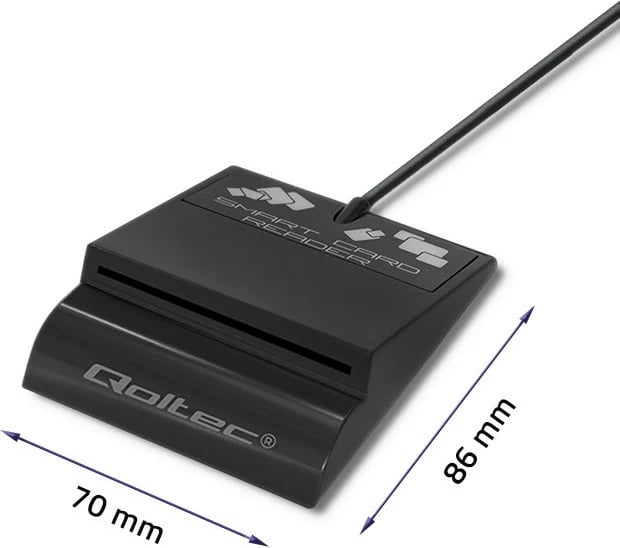 Lexues kartelash çipi Qoltec SCR-0636, USB Type C, i zi