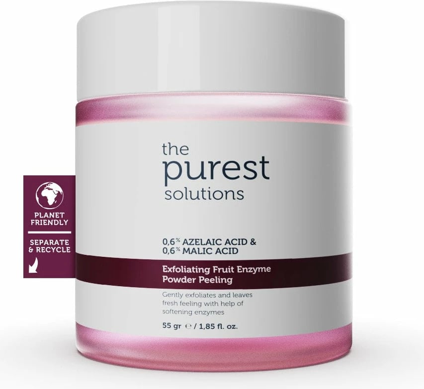 Eksfoliues & Peeling me enzimë frutash - The Purest Solutions (0,6% Azelaic Acid & 0,2% Malic Acid), 55 gr