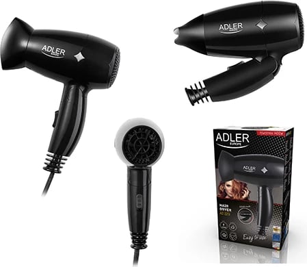 Tharëse flokësh Adler AD 2251 1400 W 2 shpejtësi 2 temperatura dorezë palosëse me koncentrator e zezë