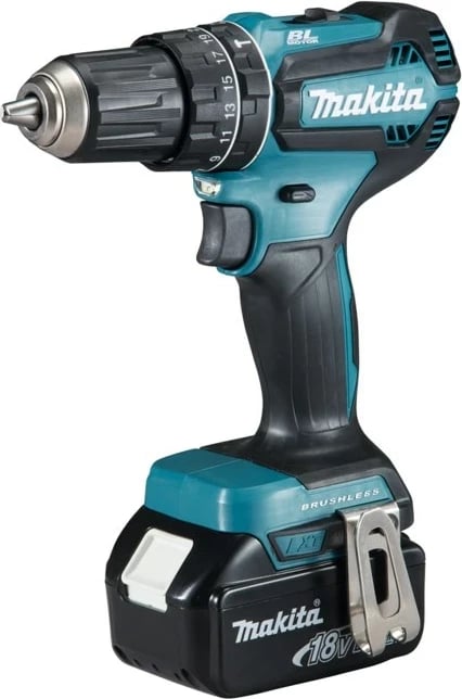 Makineri shpimi/vidhosje Makita DHP485RFJ, 18V, 1.8 kg, Keyless, Kaltër