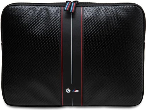 Mbështjellës BMW Carbon Red Stripe për laptop 16 inç, i zi