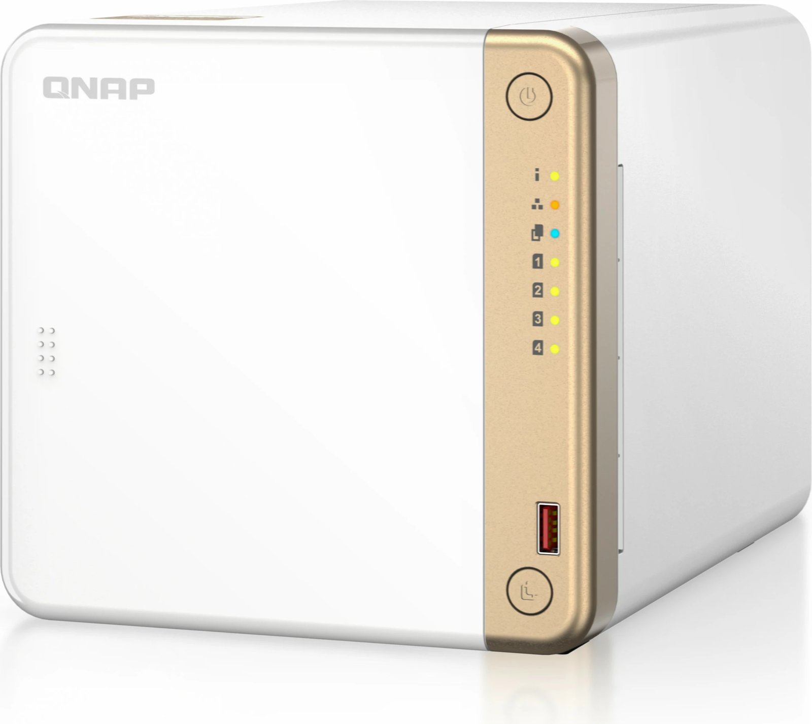 NAS QNAP TS-462-2G, Intel Celeron N4505, 2.5GbE, 2GB RAM, bardhë