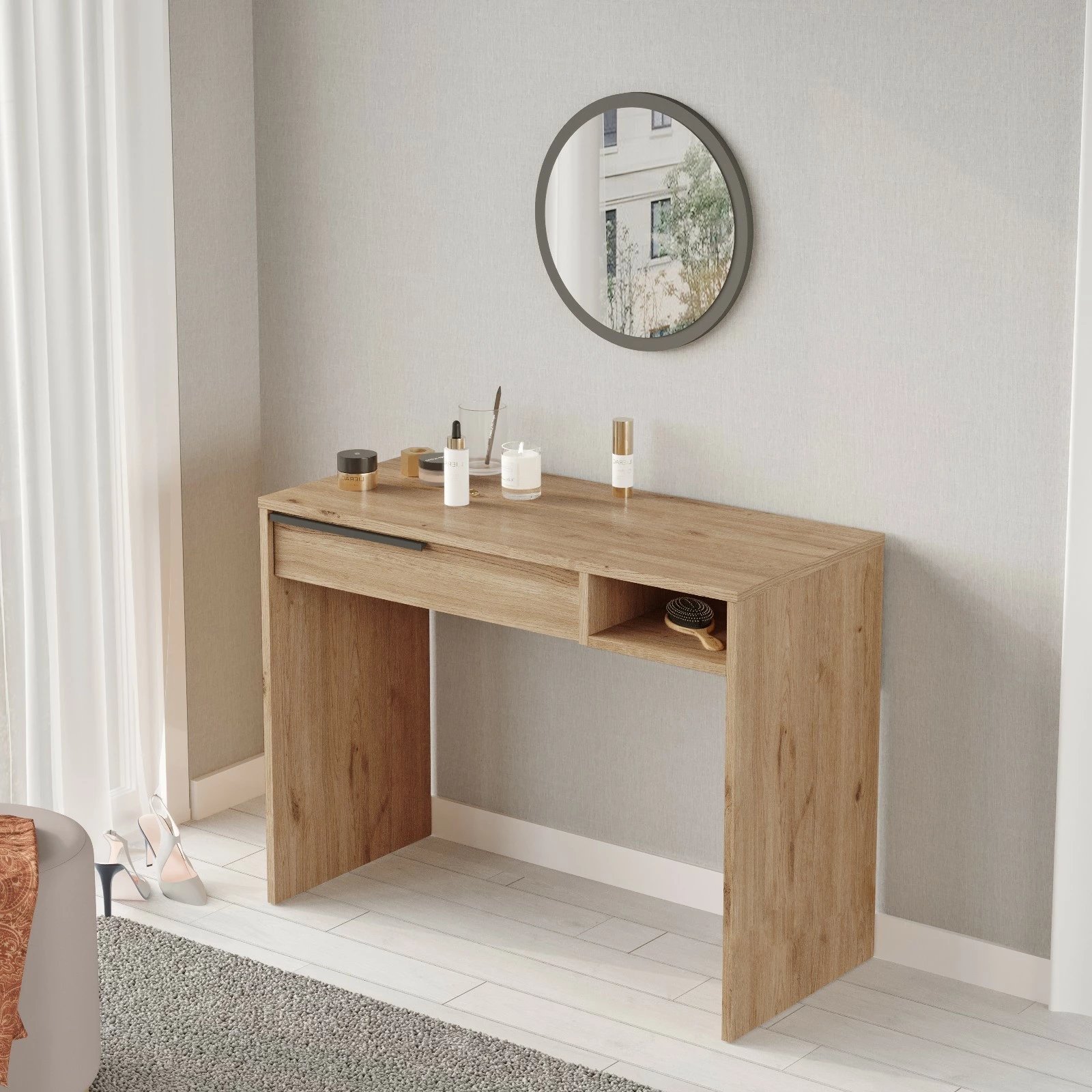 Tavolinë grimimi Hanah Home, On18-S, ngjyrë arre