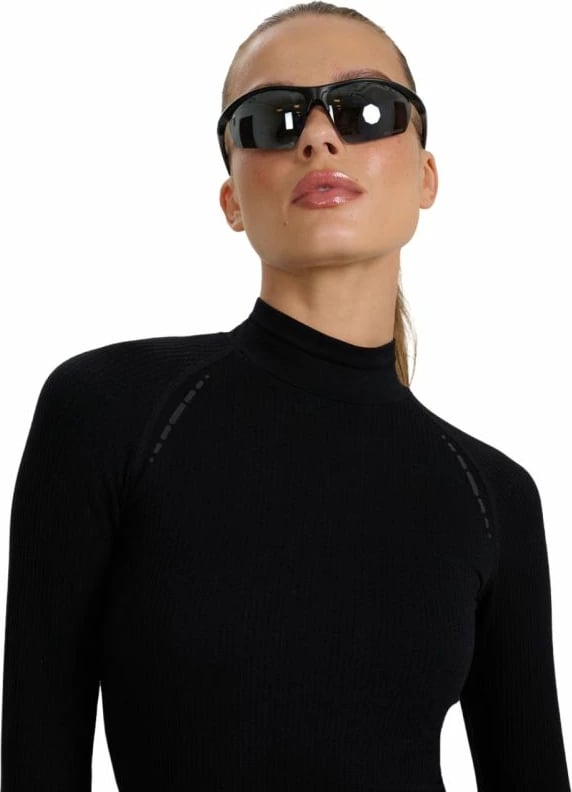 Maicë me mëngë të gjata për femra 4f, e zezë