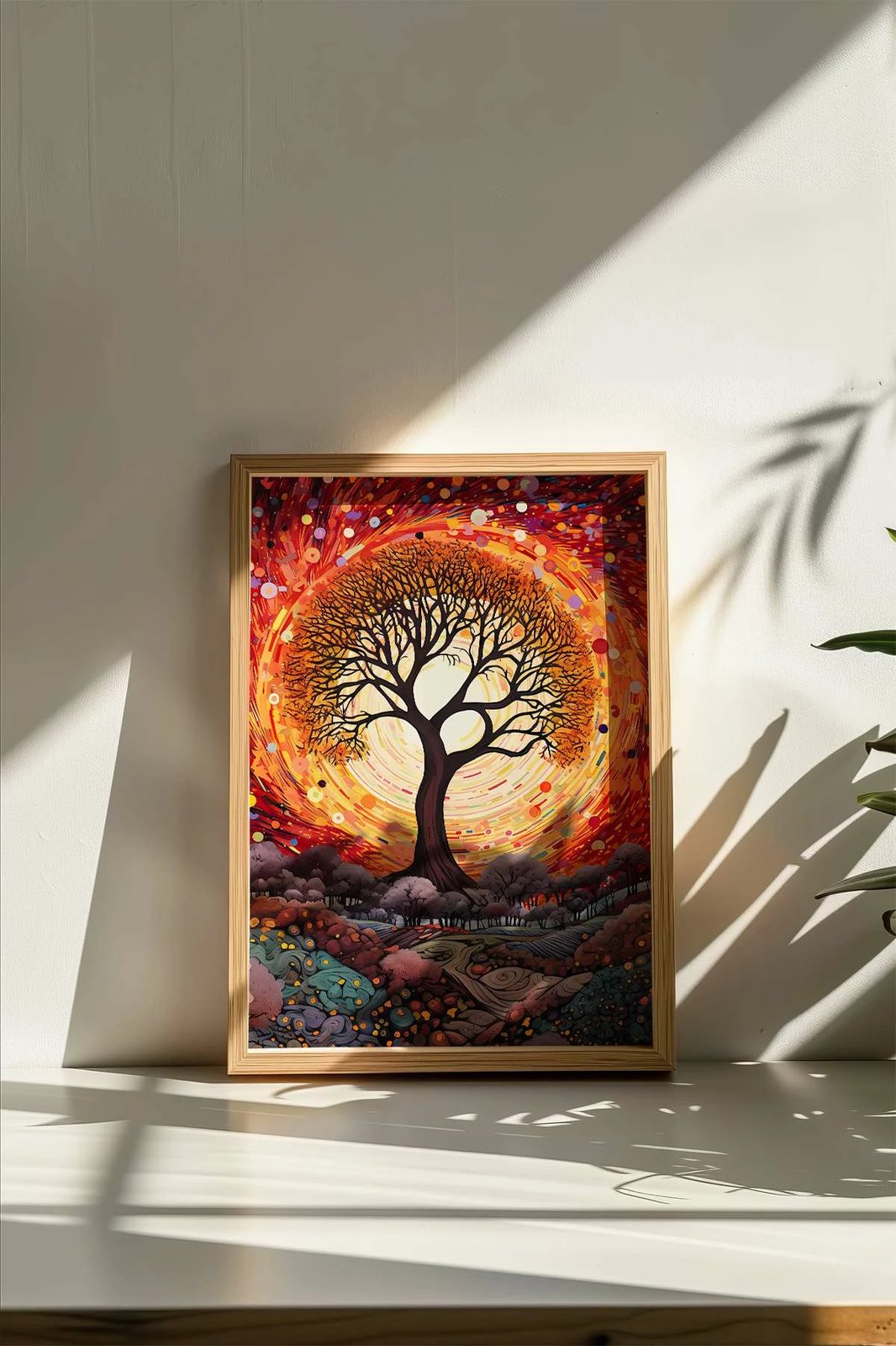 Pikturë dekorative me kornizë, shumëngjyrëshe, Mscartmdl15