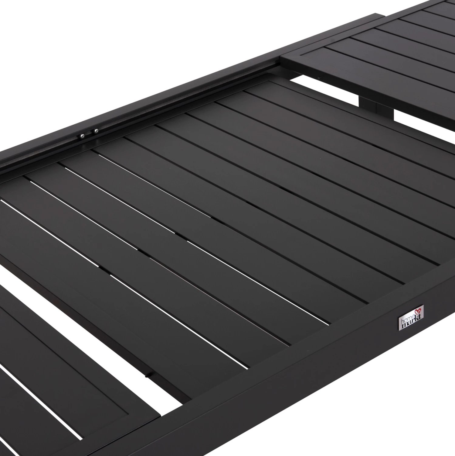 Tavolinë ngrënieje e zgjatshme KRUM, alumin, ngjyrë gri e errët, FH6277.03, 160-240x90x73cm