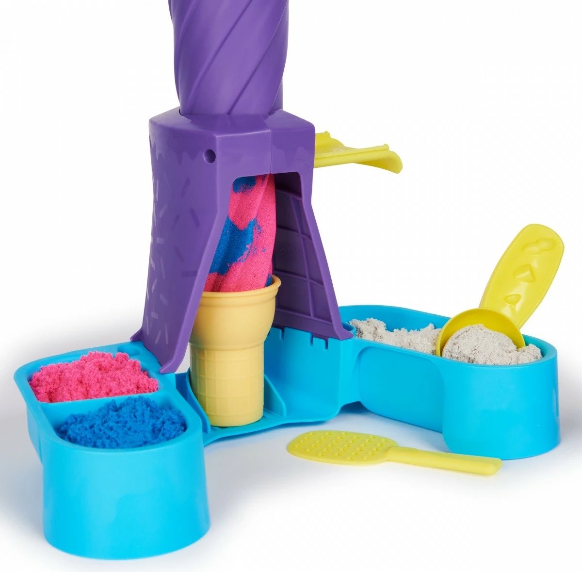 Set lodrash Kinetic Sand Spin Master Ice Cream Factory, 396g, 3 ngjyra