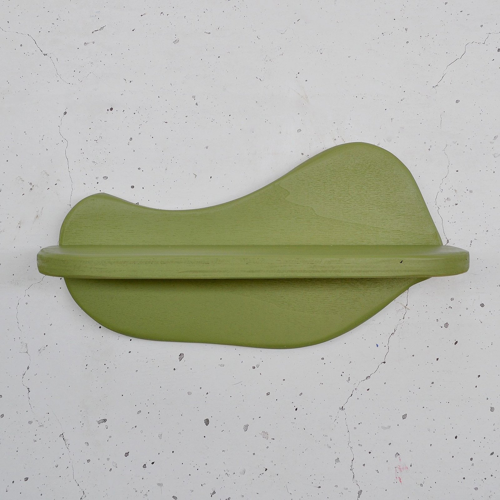 Raft dekorativ prej druri për mur, ngjyrë e gjelbër e çelët, Skye Decor, Meh224