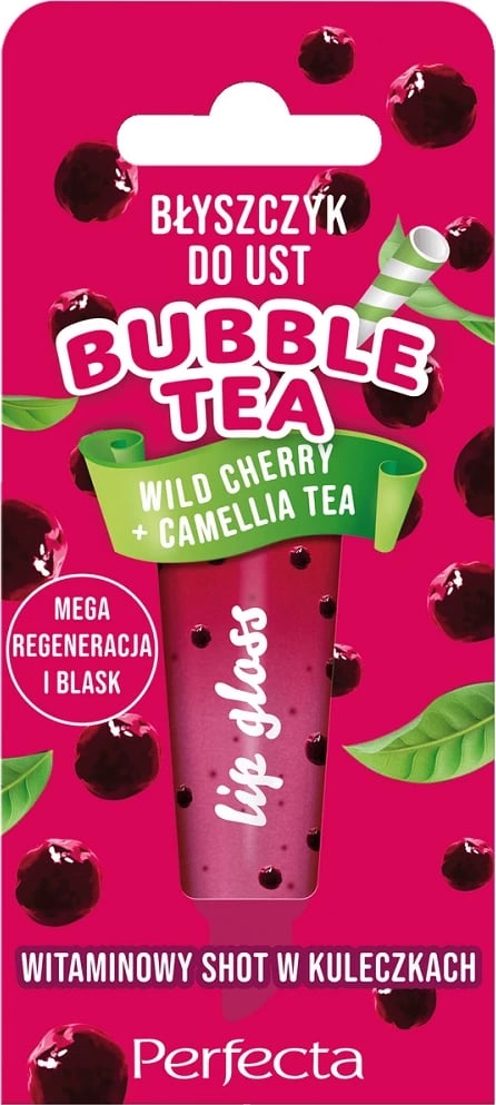 Lip gloss për femra Perfecta Bubble Tea Wild Cherry + Camellia Tea, 10g